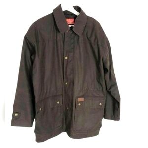 R.M Williams- Mens Brown Longhorn Waxed Dryskin Cactus Coat/Jacket Western Sz.L